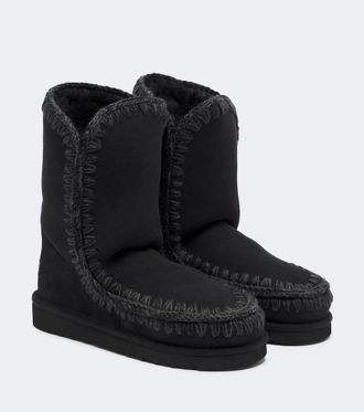 Mou 24 shearling-lined suede mid-calf boots