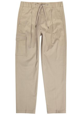 Herno Tapered-leg Twill Trousers - Ecru - Xxl