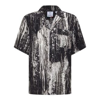 Carlo Colucci Overhemden, Heren, Zwart, 2Xl, Short Sleeve Shirt