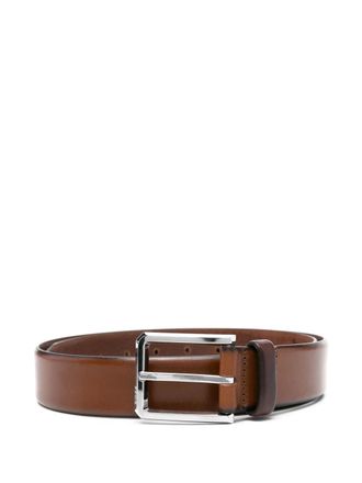 BOSS branded-buckle belt - Brown