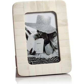 Zodax Bone Inlay Photo Frame in White at Nordstrom Rack