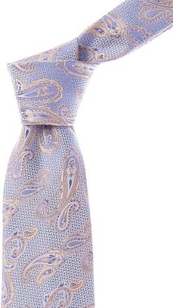Etro Light Blue Paisley Silk Tie