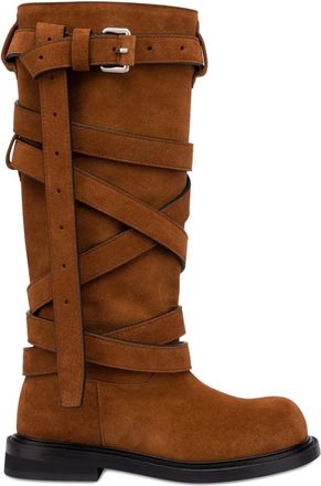 Moschino Suède bikerlaarzen - Bruin