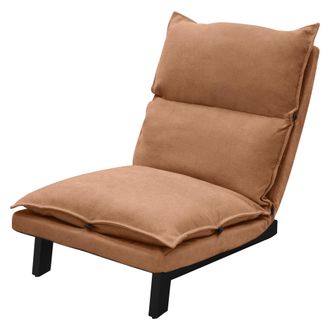 ML Design Ml-design - Silla De Suelo Marr&oacute;n, Sof&aacute; Reclinable Para Sal&oacute;n, Asiento Ergon&oacute;mico Con Respaldo Ajustable Coj&iacute;n Tapizado Con Funda De Lino Estructura D