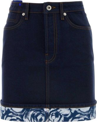 Burberry Denim mini-rok - Dames - Spijkerrokken - Blauw - 3XS - Denim - Rokken