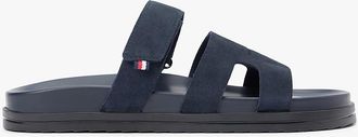 Tommy Hilfiger Mens Adjustable Suede Sandal - Navy - US 11.5 / EU 45