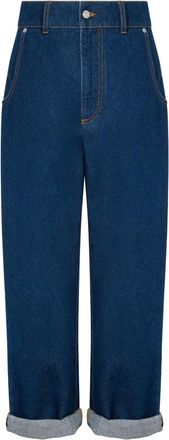 Moschino Jeans con risvolto - Blu