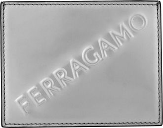 Ferragamo Embossed Logo Leather Card Case