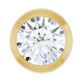 Diamond2Deal 14k Gold 1/3 CT Lab Grown Diamond Chain Slide Pendant