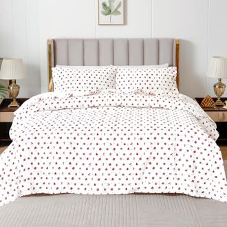 Elegant Comfort 4-Piece Holiday Flannel Sheet Set - 100% Turkish Cotton