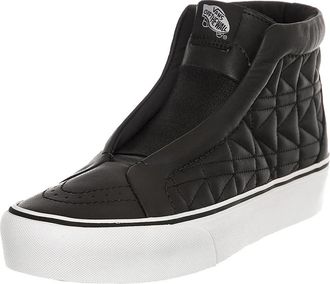Vans High-Profile Leren High-Top - Dames - Sneakers - Zwart - 37 EU - Leer - Schoenen