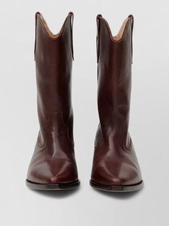 Isabel Marant duerto leather western mid calf boots