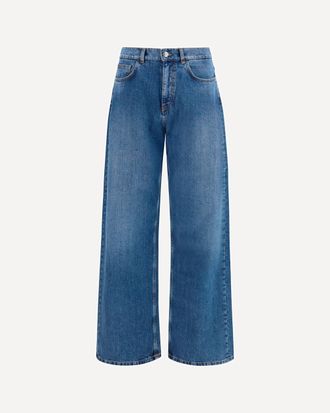Palm Angels Wide-leg Jeans with back logo Male 32