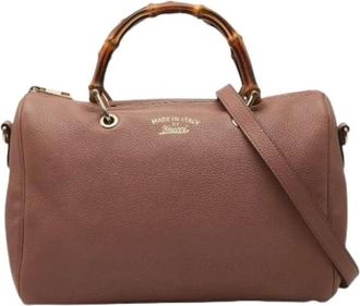 Gucci Pre-owned Handbags, female, Brown, Size: ONE SIZE Pre-owned Leather Handbag