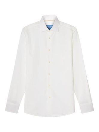 Robert Talbott Reynolds Novelty Cuff Poplin Contemporary Fit Shirt in White at Nordstrom, Size Medium