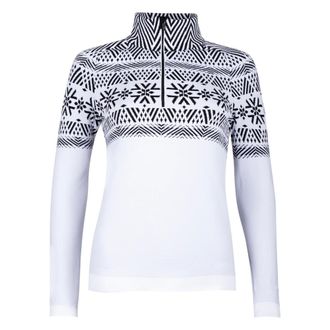 Newland Turtlenecks, female, White, Size: L Cervinia Half-Zip Sweater