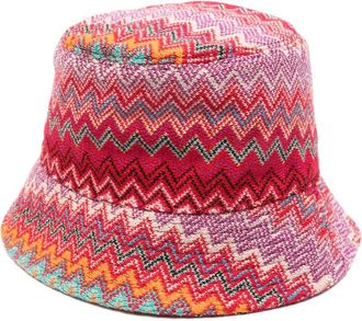 Missoni Cappello bucket a zigzag - Rosso