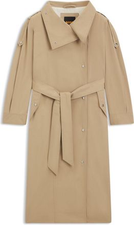 BOSS Oversized trench coat with water-repellent finish