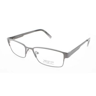 Signature Unisex Grey Rectangular Eyeglass Frames Pn103Gunmetal53