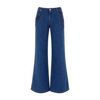 Ermanno Scervino Wide Jeans, female, Blue, Size: 2XS Jeans