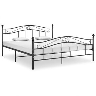 vidaXL Estructura De Cama De Metal Negro 200x200 Cm Vidaxl