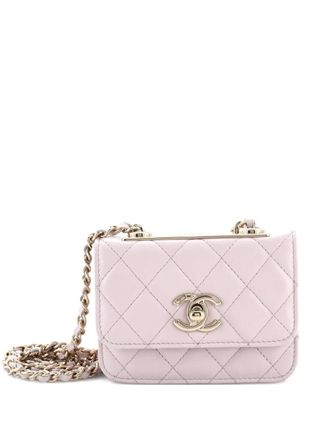 Chanel Trendy CC Card Holder on Chain Quilted Lambskin clutch bag - Toni neutri