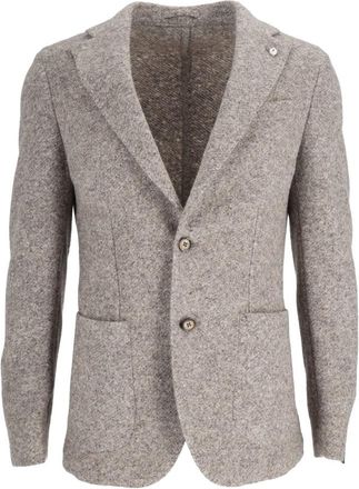 Lubiam Giacche Drop S - Heren - Blazers - Beige - 2XL - Leer - Jassen
