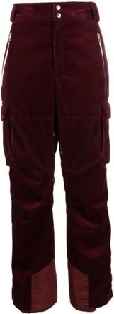 Brunello Cucinelli Burgundy Corduroy Ski Trousers, Size Large