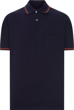 Gucci EMBROIDERED STRETCH COTTON POLO SHIRT - Gucci - Man