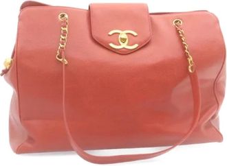 Chanel Pre-owned Vintage Schoudertas - Dames - Vintage Schoudertas - Rood - ONE Size - Leer - Vintage