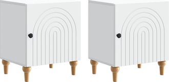 vidaXL Armario De Noche 2 Uds. 43 X 34,5 X 50 Cm Madera De Ingenier&iacute;a Vidaxl