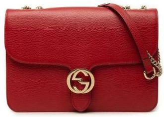 Gucci Pre-owned Vintage Crossbody Bag - Dames - Vintage Schoudertas - Rood - ONE Size - Leer - Vintage
