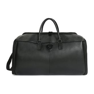 Kazar 2-in-1 weekend reistas met pakhoes - Heren - Weekendtassen - Zwart - ONE Size - Leer - Tassen
