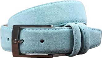 Generic Belts for Women Belt Cow Genuine Leather For Man And Lady With Oxford Fabric Strap Genuine Leather Luxury Pin Buckle Blue Belts(Light blue,100cm)