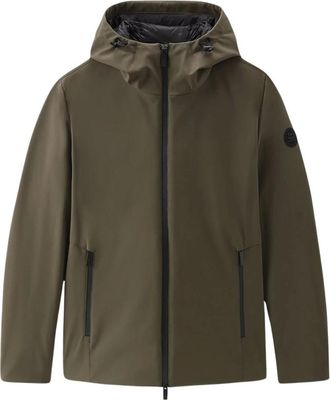 Woolrich Down Jackets, female, Green, Size: M Green Short Down Jacket