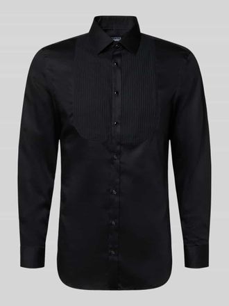 Jake*s Slim Fit Businesshemd aus Baumwolle in Black, Größe 37/38
