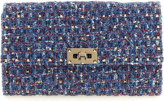 Valentino Garavani Blue Rockstud Spike Small Crossbody Bag