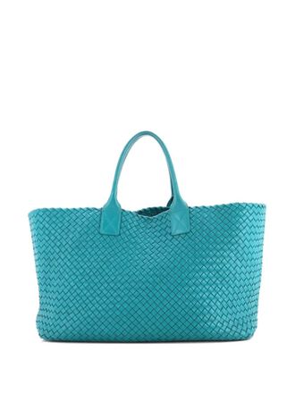 Bottega Veneta Cabat Intrecciato Nappa Medium tote bag - women - Calf Leather/Nappa Leather - One Size - Blue