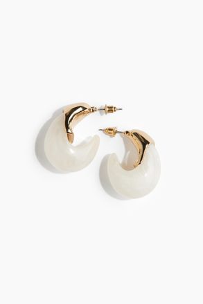 H&M Raffinierte Hoop-Ohrringe - White
