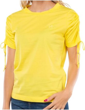 Nenette Dean T-shirt - Dames - T-shirts - Geel - S - Katoen - Tops