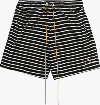 Rhude Black Cotton Mens Shorts