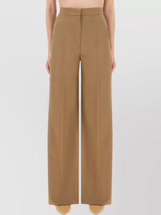 Max Mara high waist wide leg trousers fernet