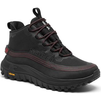 Sorel CALLSIGN HORIZON Mid GTX Gore-Tex Waterproof Sneaker in Black/Bright Red at Nordstrom Rack, Size 11.5