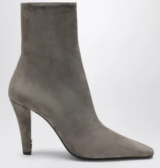 Saint Laurent Grey Jill suede ankle boots