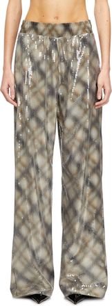 Diesel Sequined pants in with plaid design - Pants - Woman - Multicolor