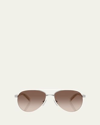 Prada PR B57S Aviator Steel Sunglasses