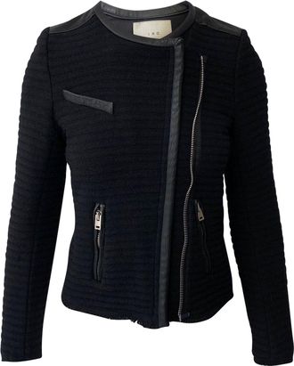 Iro Iro Black Fleece Wool Evening Jacket