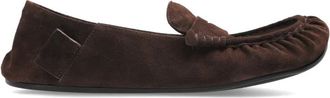 Acne Studios Suede Saddle Loafers - Heren - Loafers - Bruin - 42 EU - Leer - Schoenen