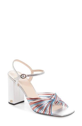 Valentino Garavani Annet Ankle Strap Sandal in Silver at Nordstrom, Size 10.5Us