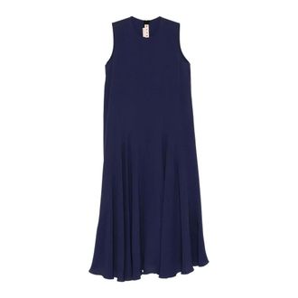 Marni Maxi Dresses, female, Blue, Size: XS Silk Woven Dress